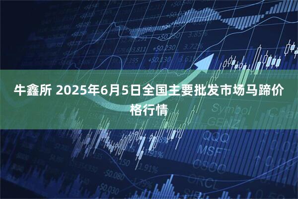 牛鑫所 2025年6月5日全国主要批发市场马蹄价格行情